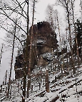 Blauer Turm, Klettergipfel in der Weberschlucht